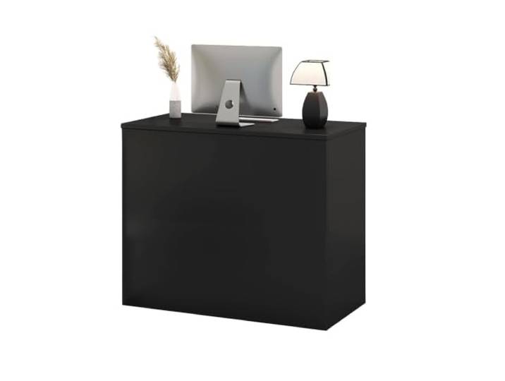 JQslycdmv Kleiner Empfangstisch, offenes Regal Abschließbare Schubladen, Schränke, dickere Bretter, Tisch mit großer Ablagefläche(120cm)
