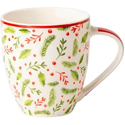 Kaffeebecher XMAS 495 ml Porzellan Weiß