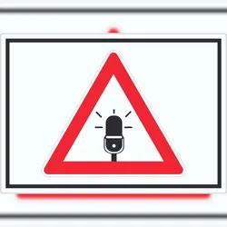 HB-Druck Achtung Audioüberwachung Aufkleber Symbol A8 (52x74mm)