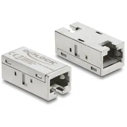 DELOCK Adapter Kupplung RJ45 Buchse zu Buchse Cat.6A Metall