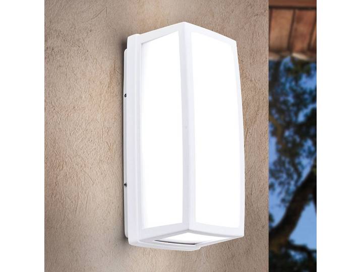 ORION LED Außenwandleuchte Bob, weiß / opal, Aluminium, Modern