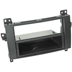  Radiohalterung Rubber Touch VW Crafter Doppel DIN (schwarz) 