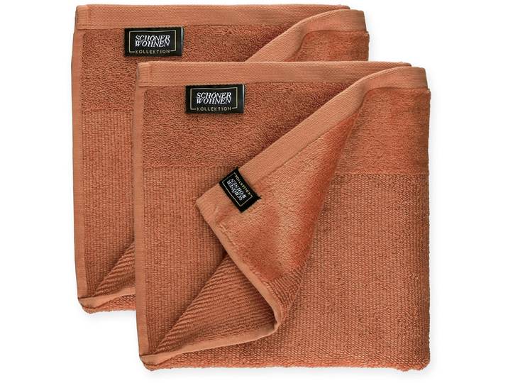 Handtücher Sense , braun (rost), B:50cm L:100cm, Frottee, Obermaterial: 100% Baumwolle, SCHÖNER WOHNEN-KOLLEKTION, Handtücher, Handtücher, mit Velourborte, hautschmeichelnde Airtouch Qualität, super weich