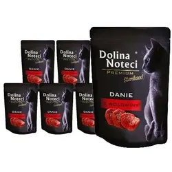 Dolina Noteci Premium Nassfutter für sterilisierte Katzen - Rindfleischgericht 10x85g