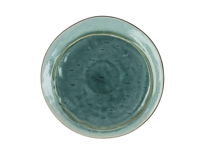 Assiette plate en porcelaine turquoise, ronde, uni - Pomax, Kimo