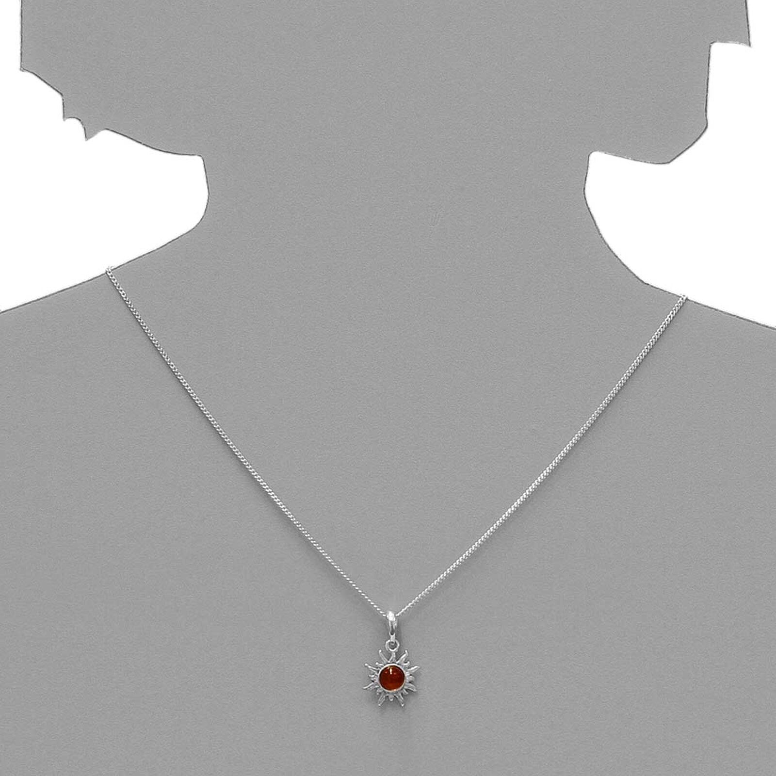 Kettenanhänger OSTSEE-SCHMUCK "Ostsee-Schmuck Anhänger Sonne 14 mm Anhänger Sonne 14 mm", weiß (weiß, neutral), Schmuckanhänger, Damen, 24x14mm, Silber 925 (Sterlingsilber), 1,4 g, Kettenanhänger