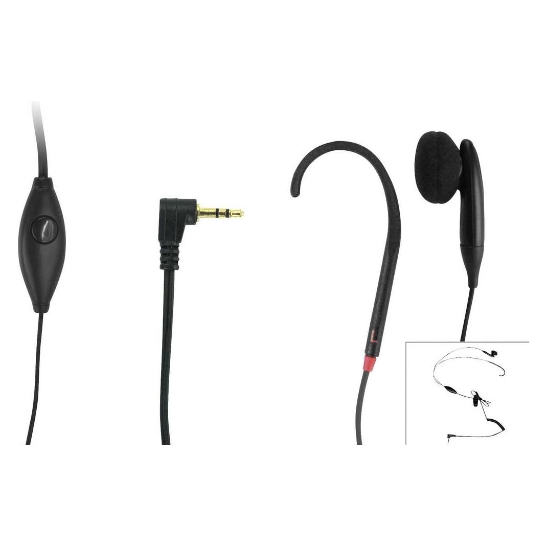 Geemarc Headset CLHOOK5 Induktionsohrbügel mit Mikrofon und Ohrmuschel 2,5 mm (Kabelgebunden) (CLHOOK5_BLK)