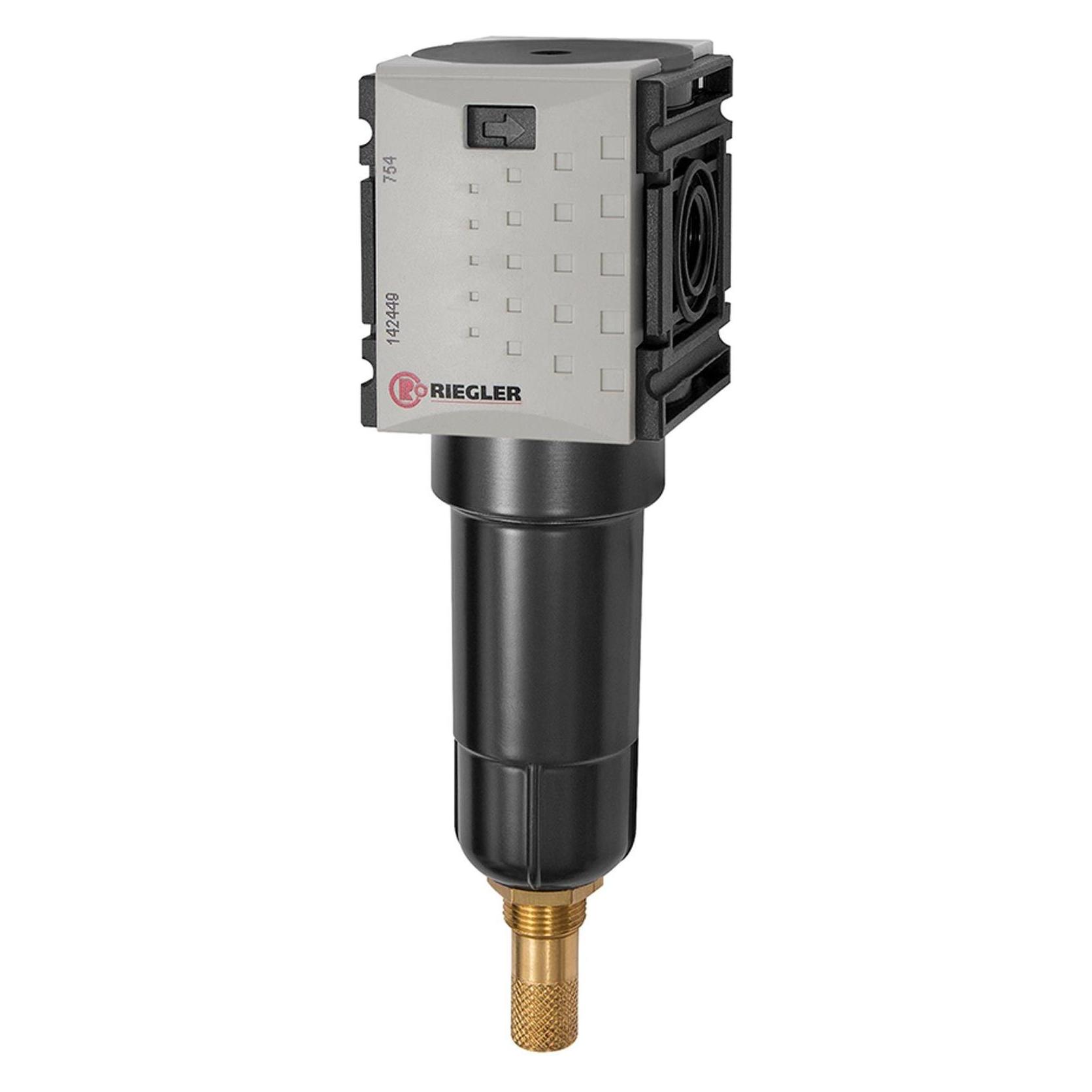 Riegler Mikrofilter "FUTURA-mini" mit Metallbehälter, BG 0, G 1/4, VA (FUM 881-M)