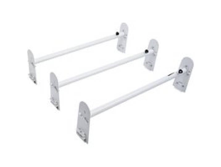 VEVOR Porte-Échelles de Toit pour Camionnette, Porte-Bagages en Acier Allié à 3 Barres, Capacité de 340,2 kg, Barres de Toit Réglables 102-190 cm, Galerie de Toit pour Fourgonnettes, Voyage, Transport