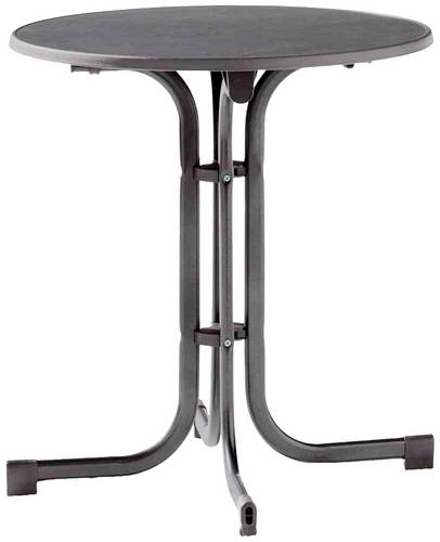 Sieger 207/G Boulevard-Klapptisch Mecalit Ø 70cm eisengrau, 4 Füße
