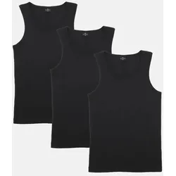 ORGANIC COTTON TANK TOP - 3-Pack - Schwarz - L