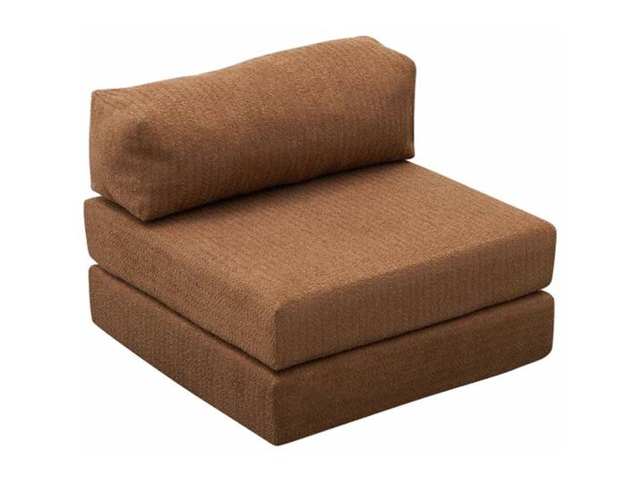 Bettsofa Foldbar Braun Fabric: 100 Prozent CHENILLE B 95 T 95 cm - Material: Fabric: 100% CHENILLE