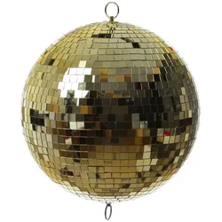 SATISFIRE Spiegelkugel 30cm gold Discokugel für Werbe-Dekozwecke Schaufenster
