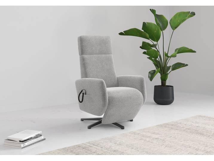 TV-Sessel GOODPRODUCT Rochelle, inkl. Kopfteilverstellung & 360 Drehfunktion , grau (hellgrau), B:71cm H:110cm T:82cm, 100% Polyester, Sessel, TV-Sessel, wahlweise mit 2 Motoren, Akku & Aufstehhilfe