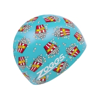Zoggs - Silicone Printed Cap - Badekappe - Farbe: Blau/Popkorn
