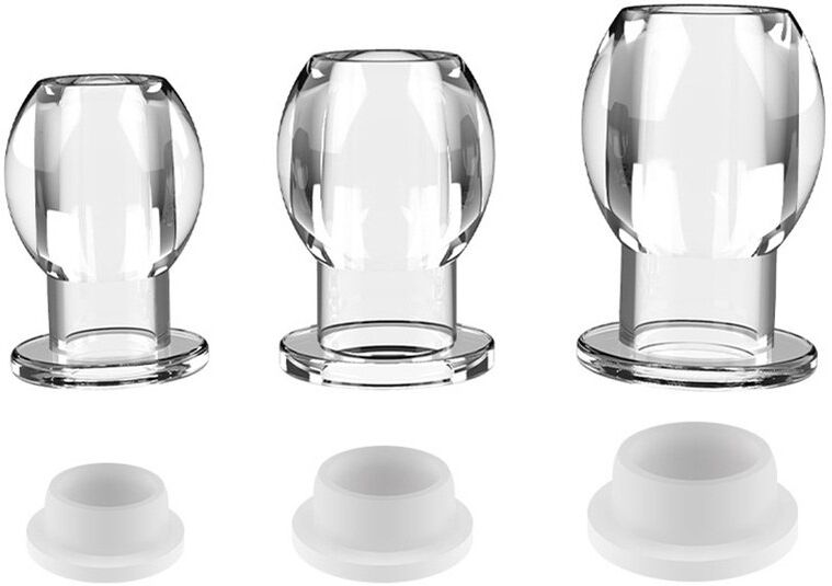FUKR Plug tunnel avec bouchon Hollow Stop Transparent