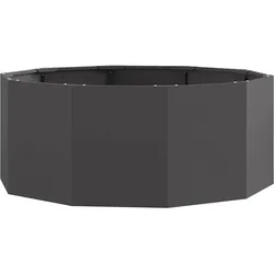 vidaXL Pflanzkübel Schwarz 90 x 90 x 35 cm Stahl