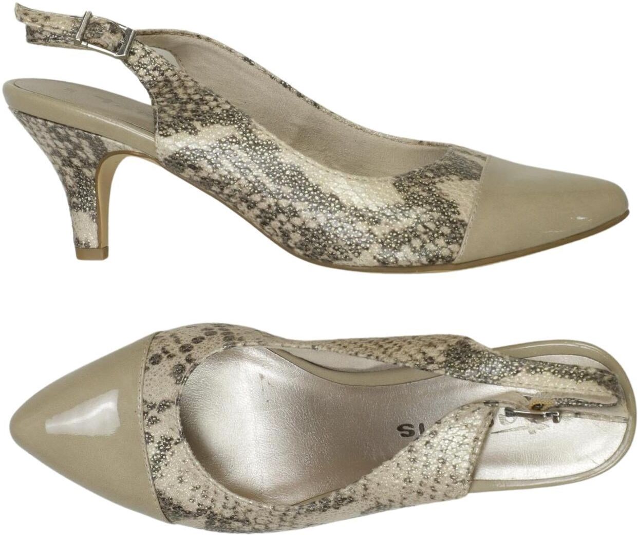 Tamaris Damen Pumps, Beige, Gr. EU 38, Kunstleder - Second Hand