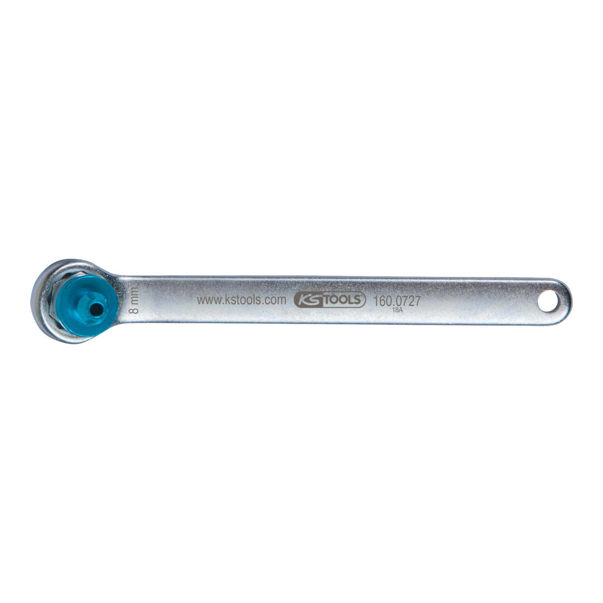 KS Tools Bremsen-Entlüftungsschlüssel, extra kurz, 8 mm, blau (160.0727)