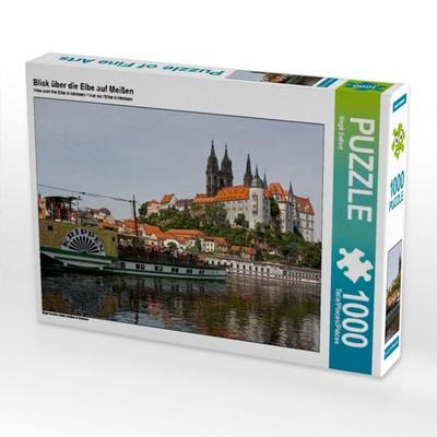 CALVENDO Puzzle Blick über die Elbe auf Meißen | 1000 Teile Lege-Größe 64x48cm Foto-Puzzle für glückliche Stunden