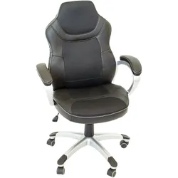 Bürostuhl schwarz mit Rollen, Schreibtisch-Stuhl