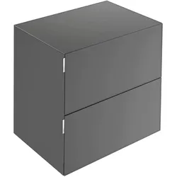 KEUCO EDITION 11 ART Sideboard, 2 Frontauszüge, 800x700x490mm, mit LED-Beleuchtung, 32542870801, Korpus/Front: Smoke Glas satiniert / Smoke Glas satiniert