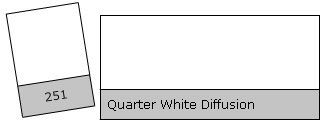 Lee Filter Roll 251 Qu. Wh. Diff. Quarter White Diffusion