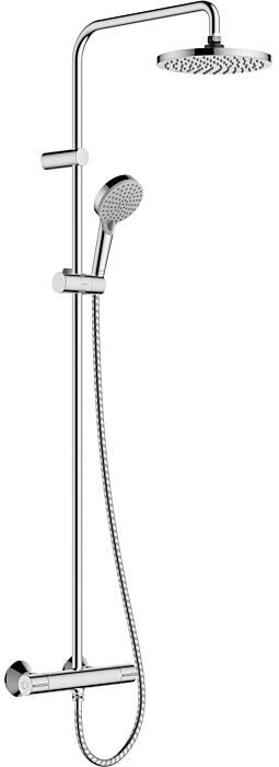 Hansgrohe Vernis Blend 200 1jet Showerpipe 26318000 EcoSmart Green, mit Brausethermostat, chrom
