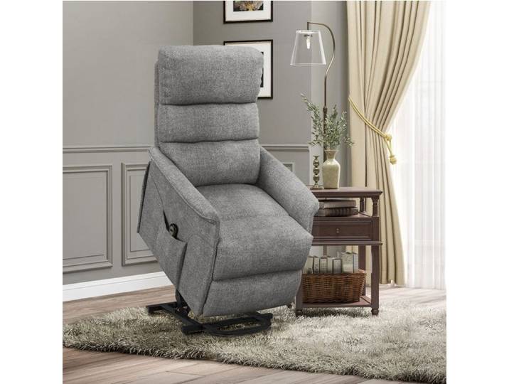 Fauteuil Releveur Electrique Gris Fauteuil Relaxation FloraGrace Pour Salon Aide Au Lever 66x90x96cm