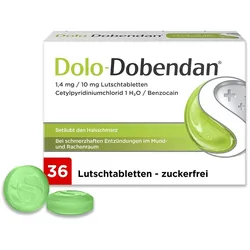 Dolo-Dobendan® Halstabletten zuckerfrei mit betäubender Wirkung - bei Halsschmerzen 36 St