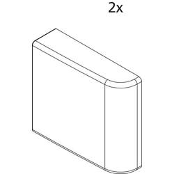 Kermi EBME016 Set Abdeckung Wandadapter Variante A, 2541032 2541032