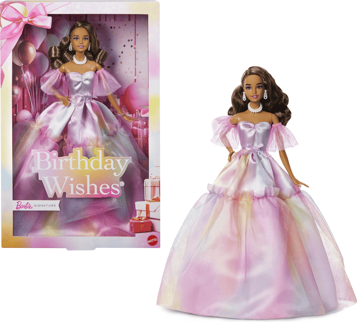 Mattel Barbie Signature Birthday Wishes Doll 2026 Elegant Gown for Girls