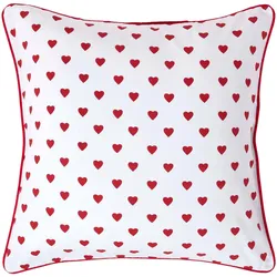 KISSENHÜLLE Herzen 60/60 cm, 100% Baumwolle