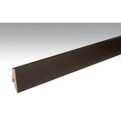 MEISTER Fußleiste Profil 3 PK Eiche schwarzbraun 1009 für Parkettböden - 2380 x 60 x 20 mm