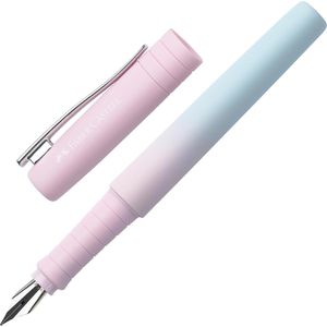 Faber-Castell Füller Poly Pen Blushing Sky, Feder M, Links- & Rechtshänder, Kunststoff, rosa/hellblau