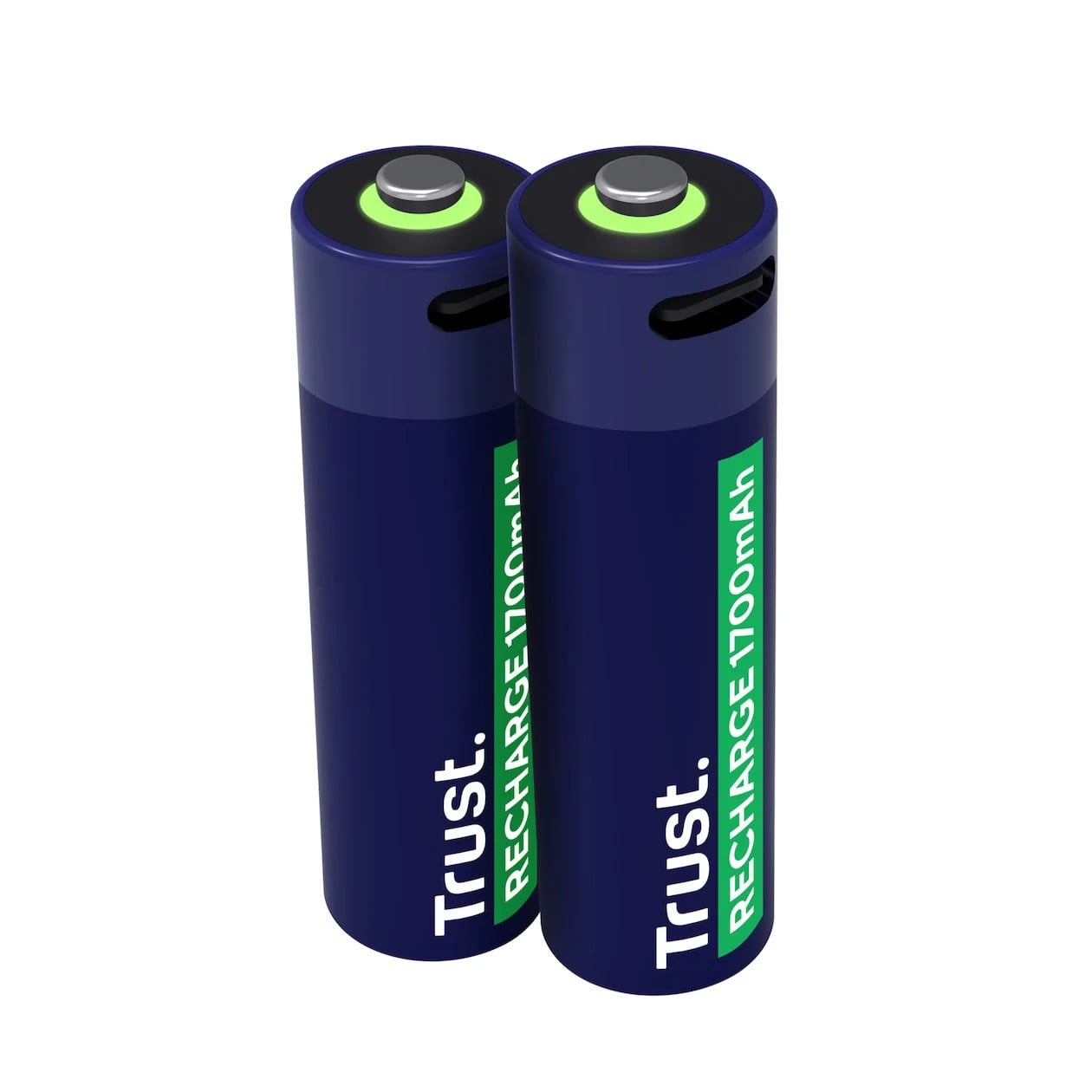 Trust USB-C oplaadbare AA-batterijen, 2 stuks, Blauw