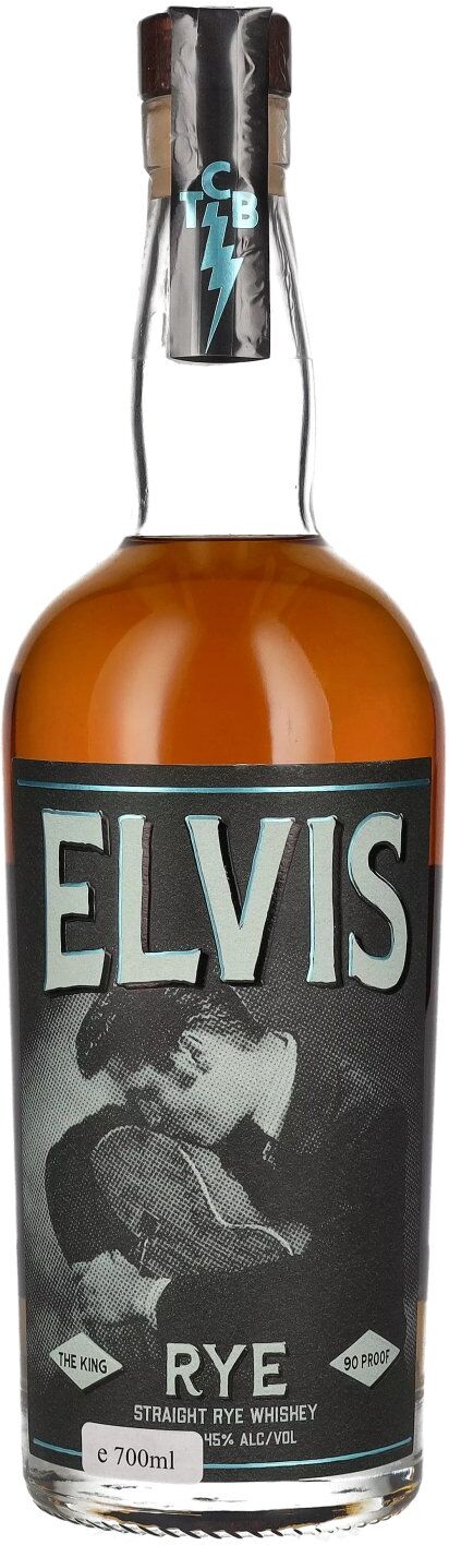 Elvis Whiskey Elvis THE KING Straight RYE Whiskey 45% Vol. 0,7l