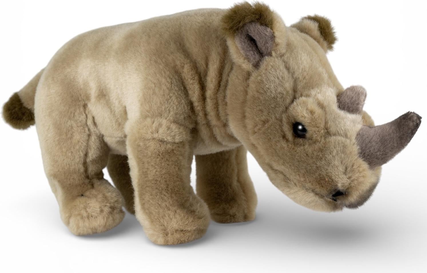 Carl Dick Nashorn pluche knuffel, staand, 25 cm