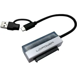 LC Power Adapter LC-ADA-USB-SATA-25 schwarz, weiß, transparent