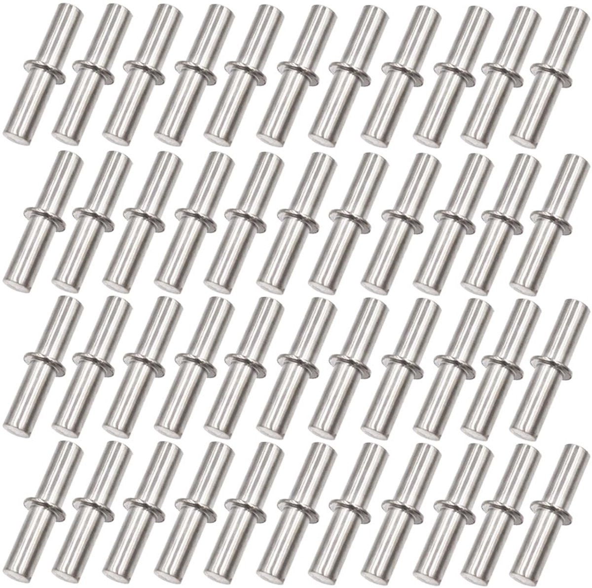 Zilverkleurige plankhouders met vernikkelde afwerking, 5mm diameter