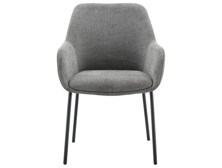 Chaise de salle à manger (2x) en tissu, gris