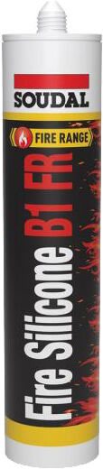 Mastic Fire Silicone B1 FR blanc 300 ml SOUDAL 147413 Blanc