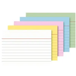 Brunnen Karteikarten A7 quer (105 x 74 mm), liniert mehrfarbig, 10.5x7.4 cm