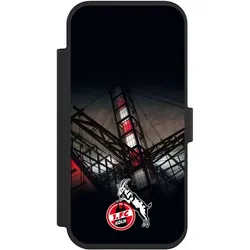 Nivocase Klapphülle für Apple iPhone Air Handyhülle aus Kunst Leder NIVOflip schwarz 1. FC Köln Offizielles (Apple iPhone Air), Smartphone Hülle, Schwarz