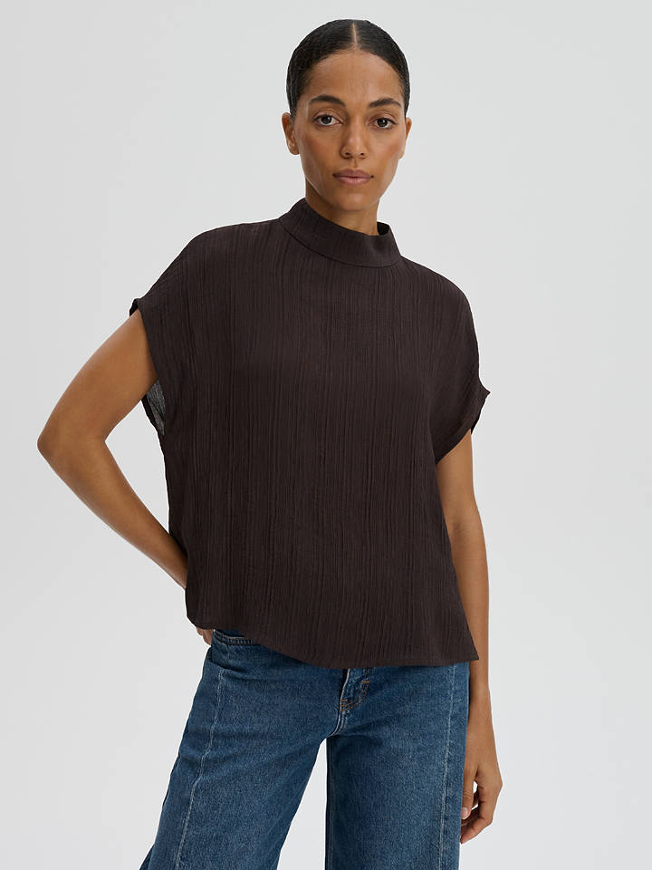 Someday Bluse in Braun - 38
