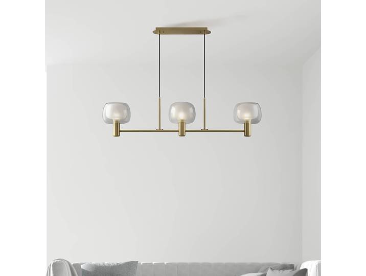 Suspension Vision - Type B 18 x 154 x 104cm Doré Aluminium / Verre transparent E14