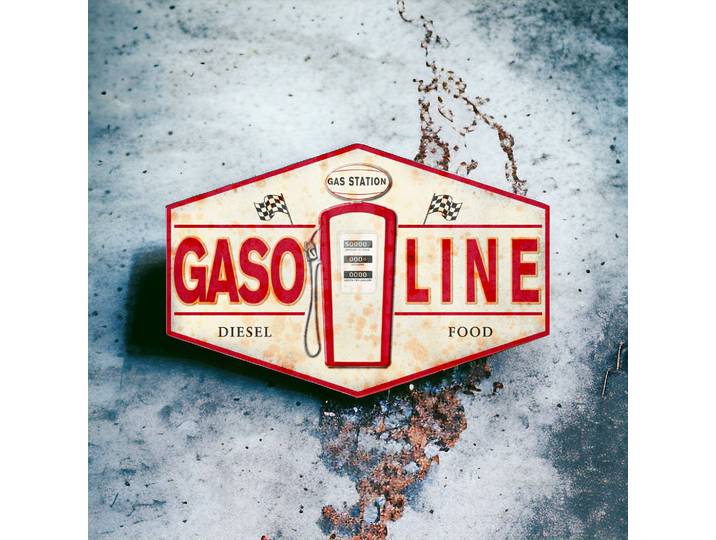 Plaque publicitaire Gasoline