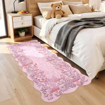 Garvee Mushroom Forest Scalloped Area Rug