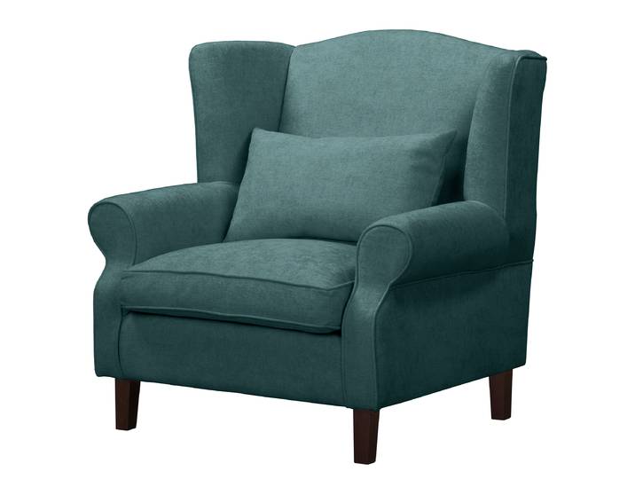 Fauteuil XL Bleu Tissu Libra Sans repose-pieds 94 x 93 x 87cm