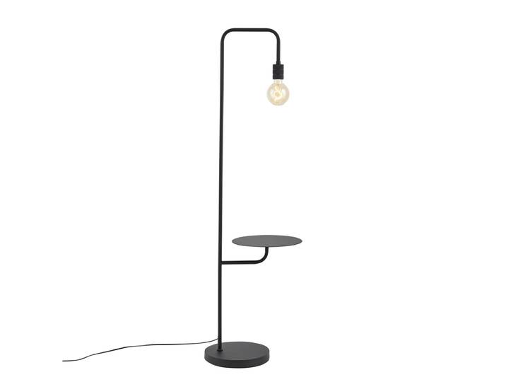 Lampadaire moderne noir avec table ronde - Ostrich